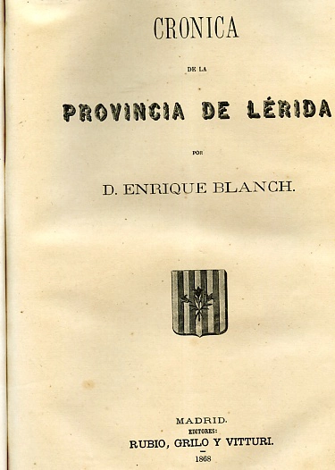 CRONICA DE LA PROVINCIA DE LERIDA