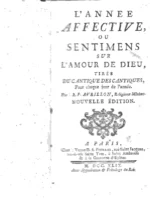 ANNEE AFFECTIVE OU SENTIMENTS SUR L´AMOUR DE DIEU
