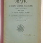 ORATIO QUAM IN SOLEMNI STUDIORUM INSTAURATIONE curso academico 1919- 1920 in Pontificia Universitate Valentina