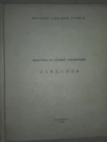 REPERTORIO DE NOMBRES GEOGRAFICOS: ZARAGOZA