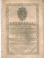 ORDENANZAS CONCEDIDAS AL GREMIO DE SASTRES, JUBONEROS, CALCETEROS, Y GORRETEROS de la Ciudad de Valencia. En virtud de Real Carta de la Magestad del Rey Don Felipe V y Señores de su Real y Supremo Consejo de Castilla, expedida en 22 de Agosto de 1743. CO