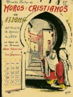 GRANDES FIESTAS DE MOROS Y CRISTIANOS EN JIJONA del 14 al 28 de agosto de 1955, en honor de sus patronos San Sebastian y San Bartolome