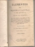 ELEMENTOS DE HISTORIA NATURAL Y DE QUIMICA, tomo 1º
