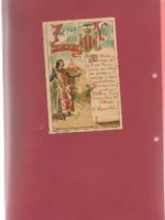TARJETA PUBLICIDAD FERIA DE VALENCIA 1895, INVITACIÓN PERSONAL, MUY RARA, BUEN ESTADO