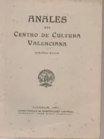 ANALES DEL CENTRO DE CULTURA VALENCIANA Nº 40, 2ª epoca