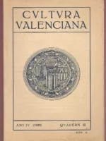 CULTURA VALENCIANA, any IV, quadern III, 1929