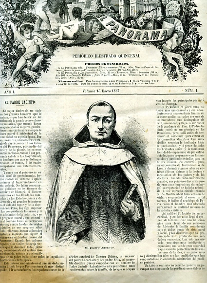 EL PANORAMA periodico ilustrado quincenal enero 1867 diciembre 1868, tomo primero nº 1 a 48 , Colaboradores JACINTO LABAILA , MIGUEL AMAT, TEODORO LLORENTE, VICENTE GREUS, ...