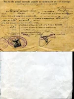 FONDO DE PAPEL MONEDA PUESTO EN CIRCULACIÓN POR EL ENEMIGO, cuñado BENIFAYÓ 12 julio 1939, 14x 19 cm.