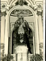 FOTOGRAFIA ORIGINAL ( al dorso LIRIA IMAGEN DE SAN MIGUEL) AÑOS 60 , 9x14 cm