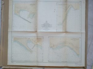 carta marítima PUERTO DE MOTRIL FONDEADERO DE CALAHONDA PUERTO DE ADRA Y ENSENADA DE LAS SENTINAS ,1960 ,