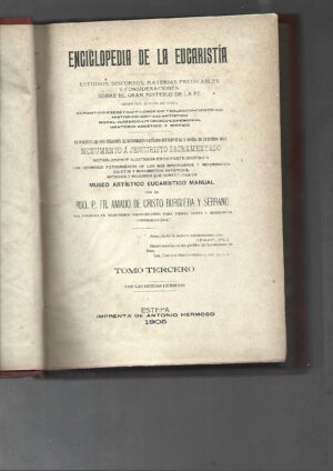ENCICLOPEDIA DE LA EUCARISTIA tomo 3º,