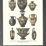 LAMINA CERAMICA GRIEGA,anforas y jarrones buen estado , 17x 25 cm cartulina