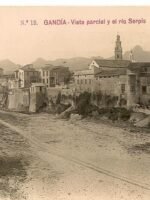POSTAL FOTOGRAFICA GANDIA 12 vista parcial y el rio Serpis,