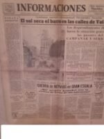 INFORMACIONES periodico 18 octubre 1957, RIADA DE VALENCIA,