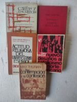lote 5 libros religiosos, BERRIO-OCHOA CARTAS Y ESCRITOS ,VATICANO II PEDRO O EL CAOS, ACTITUD RELIGIOSA DEL UNIVERSITARIO ESPAÑOL, NUEVOS    DESAFIOS AL CATOLICISMO NORTEAMERICANO, LA CONFIRMACION Y LA CONFESION