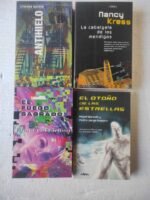 lote 4 libros eds B, ciencia ficción ANTIHIELO, LA CABALGATA DE LOS MENDIGOS, EL FUEGO SAGRADO, EL OTOÑO DE LAS ESTRELLAS
