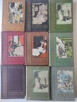 lote 8 libros colección ORTIZ, LOPE DE RUEDA, ALARCON, ZORRILA, MORATIN, GARCIA GUTIERREZ, HARTZENBUSCH, LOPE DE VEGA, SAN JUAN DE LA CRUZ obras adaptadas al alcance de los niños con láminas